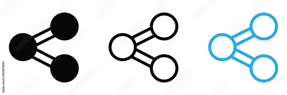 Poster business network icon vector. structure icon,simple share network connection icon, modern design,