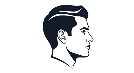 Stylish mans side profile with a modern haircut and clean features.