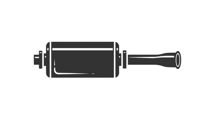 Detailed Illustration of an Automotive Exhaust Pipe.