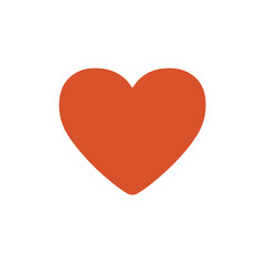 Orange heart icon, a simple and meaningful symbol of love and affection, perfect for various design projects