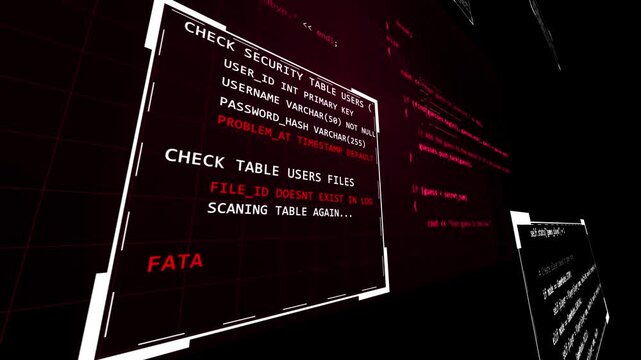 futuristic digital interface with a central System Hacked warning, programming code background. cybersecurity, data breaches, and high tech crime