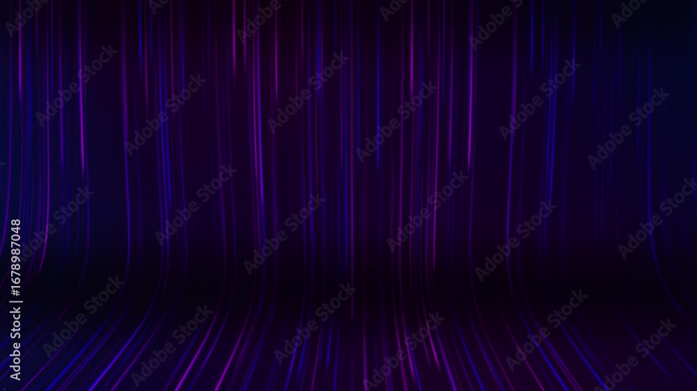 Poster abstract background of glowing purple and blue lines creating a futuristic and dynamic atmosphere