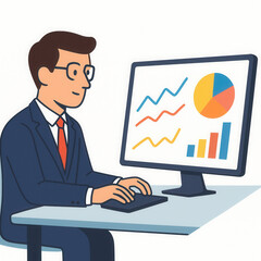 Strategic financial planning with a fractional cfo modern office infographic professional environment analytical perspective