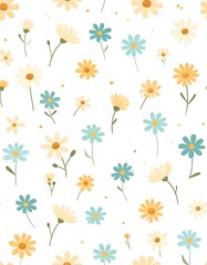 Fototapeta premium Pastel flower pattern