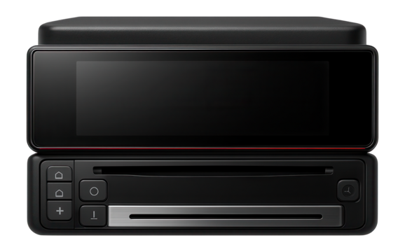 In-dash multimedia receiver with a detachable faceplate and CD/DVD slot