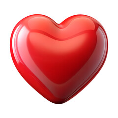3D Heart Icon &ndash; Glossy Red Love Symbol