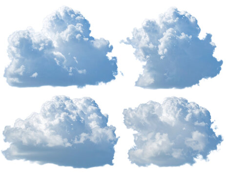 white cloud isolated on transparent background