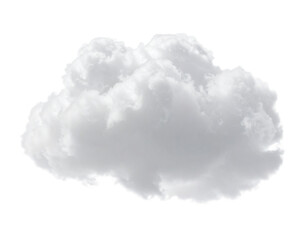 white cloud isolated on transparent background