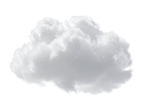 white cloud isolated on transparent background