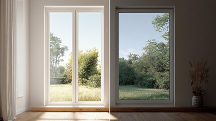 Modern room with natural view