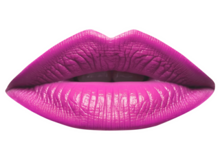 Realistic lips illustration logo design