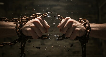 Breaking free from chains liberation overcoming limitations image