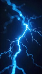 Abstract close-up of glowing blue electrical wires, sparking with energy, suggesting a futuristic, cool technology Intricate details showcase the power and beauty of electricity , electrical, cold
