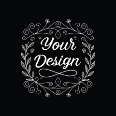 Modern stylish ornamental typography - your Design. Generative AI.