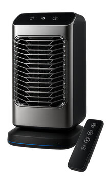 Smart space heater with remote control and tip-over safety switch