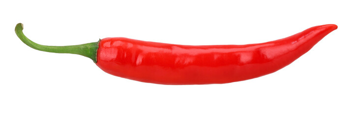 Fresh red chili isolated, transparent PNG, PNG format, Close-up photo of fresh red chili peppers