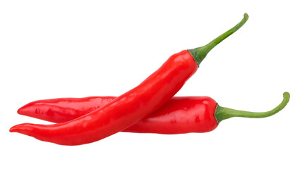 pile of fresh red chili peppers isolated, transparent PNG, PNG format, cut out