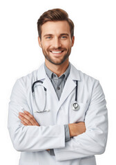 Fototapeta premium Professional Male Doctor Smiling with Arms Crossed