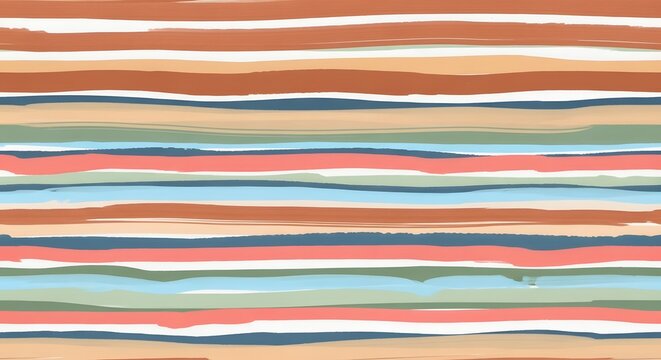 Horizontal stripes of various muted earth tones.