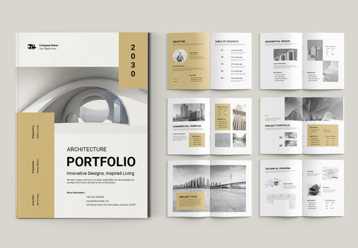 Architecture Portfolio Brochure Template Layout