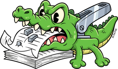 Fototapeta premium A Hungry Stapler Chomping Down on Papers