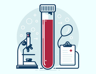 Blood Test Medical Laboratory Illustration