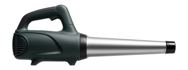 Lightweight electric blower with a streamlined body for easy handling in small gardens.