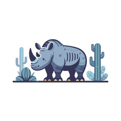 
rhino illustration design