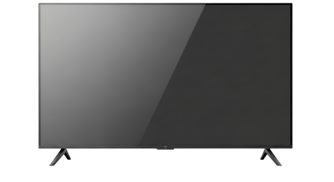 Isolated Modern Flat Screen TV