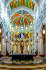 Interiors of La Almudena (Madrid Royal Cathedral), Spain