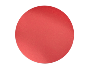 Blank round red paper sticker isolated on transparent background