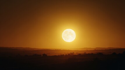 Realistic cinematic shot of the sun setting with glowing golden colors, movie-style clarity illuminating the horizon in high-definition