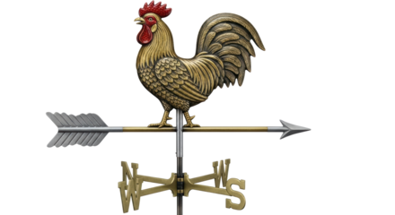 Isolated Rooster Weathervane