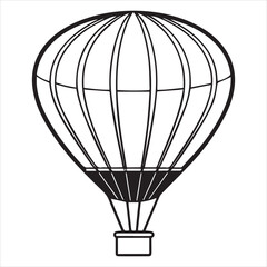 Obraz premium air balloon Silhouette vector