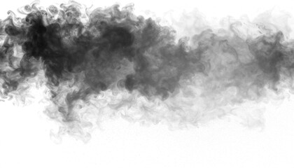 PNG of black vapor shaping a soft layered border across edges, abstract and elegant, perfect for overlays, mystical, atmospheric, decorative, fantasy, and creative design projects.