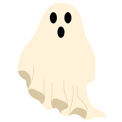 Adorable Halloween Ghost PNG Clipart | Simple Cute Pastel Spooky Character for October Holiday | Autumn Digital Design