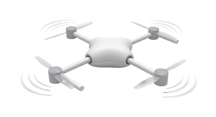 Isolated White Drone