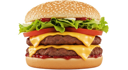 Isolated Double Cheeseburger
