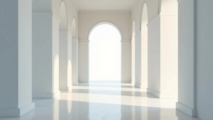 White hall with no people