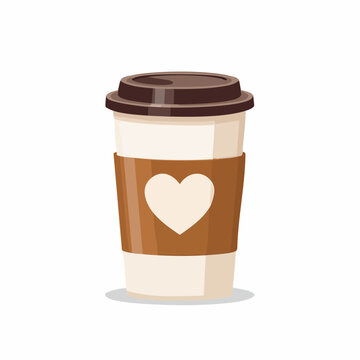 Kaffee-to-go-Becher mit Herzsymbol