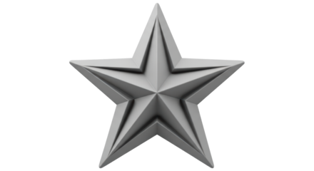 Isolated Silver Star