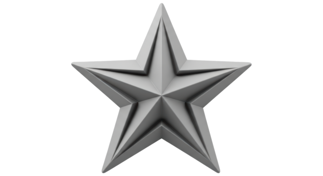 Isolated Silver Star