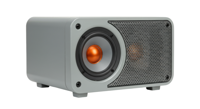 Isolated Gray Speaker