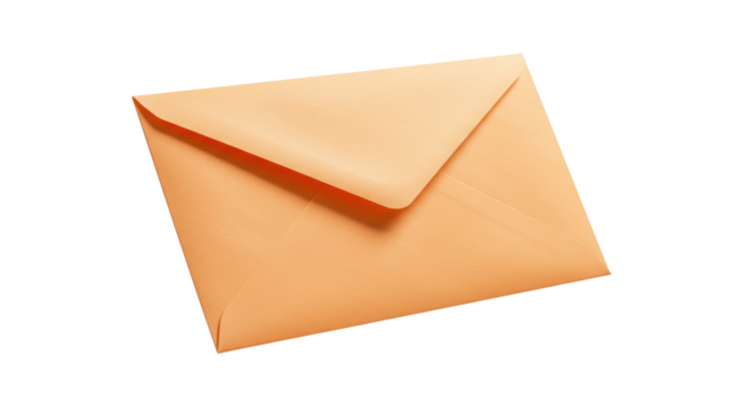 Isolated Peach Envelope