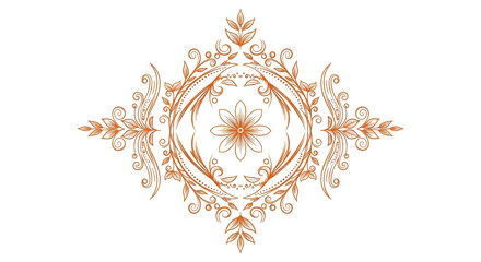 Isolated Frame with Floral Design