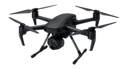 Police surveillance drone with retractable landing gear and infrared sensors
