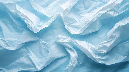 Obraz premium minimal pastel surface of folded pastel tissue paper in powder blue, low contrast pastel lighting, clean aesthetic look