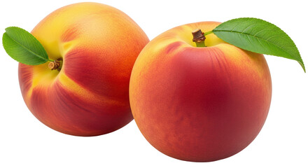 Isolated Two Peaches