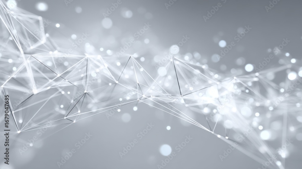 Aufkleber intricate patterns of white lines and dots create an abstract representation of digital connections,