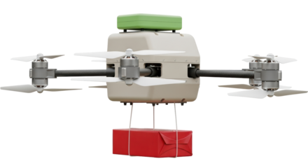 Isolated Delivery Drone with Package